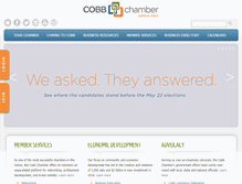 Tablet Screenshot of cobbchamber.org